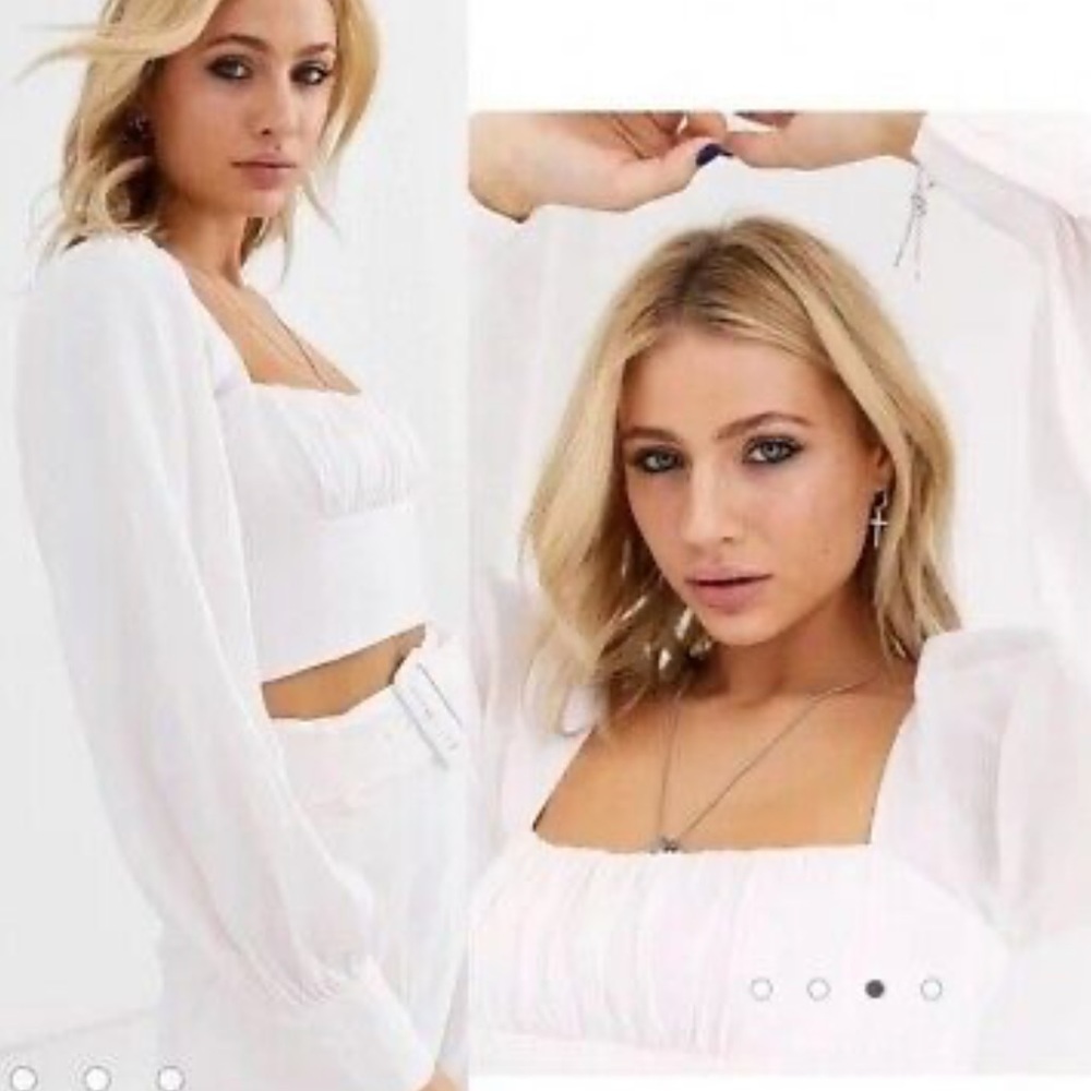 Capulet Cropped Baby Pink Blouse